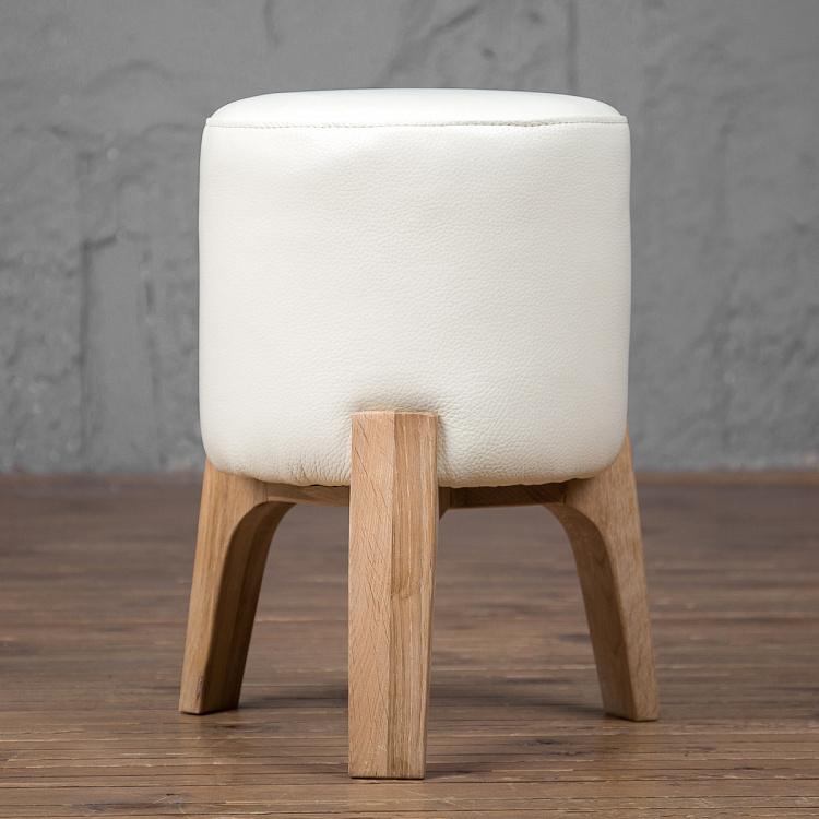 Табурет Цилиндр с двойной стежкой, M F296 Drum Stool Medium With Double Stitch