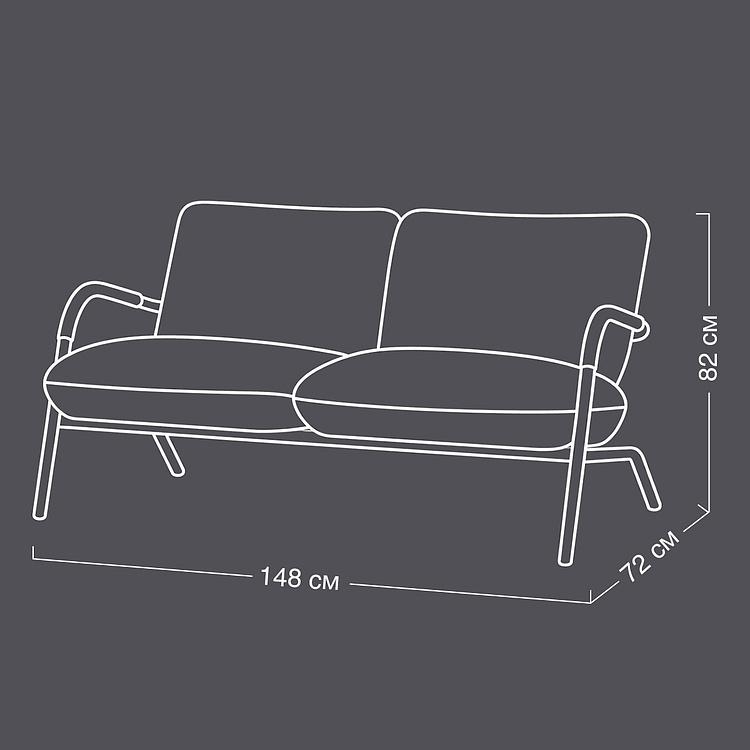 Двухместный диван F324 Ozula 2 Seater натуральная кожа Pawnee Tobacco - ракурс 13