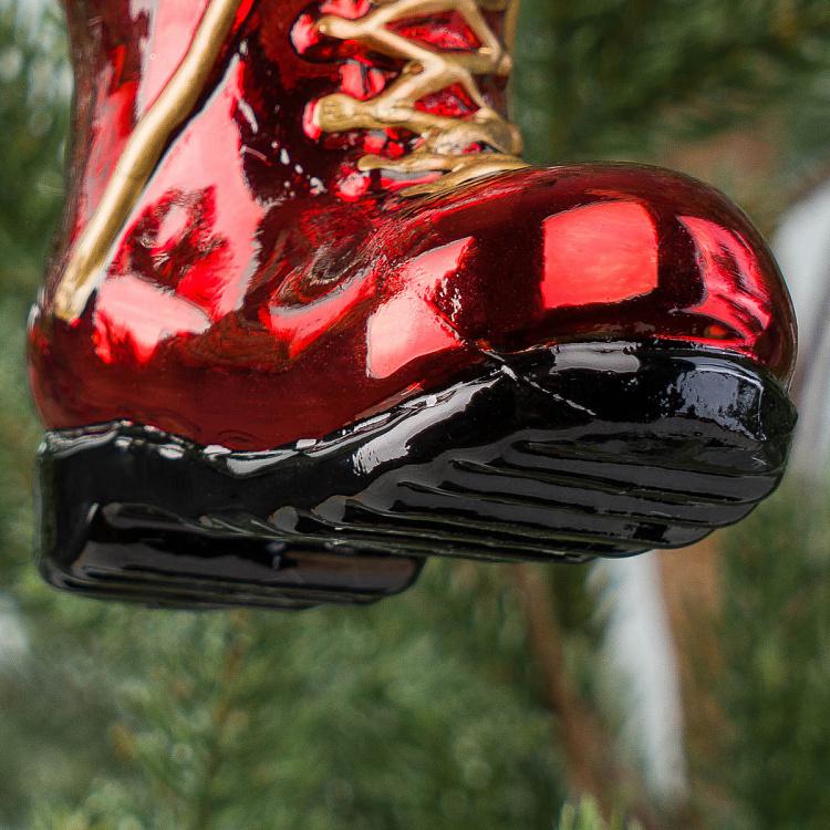 Ёлочная игрушка Ботинок с ёлочкой Boot With Christmas Tree 14 cm