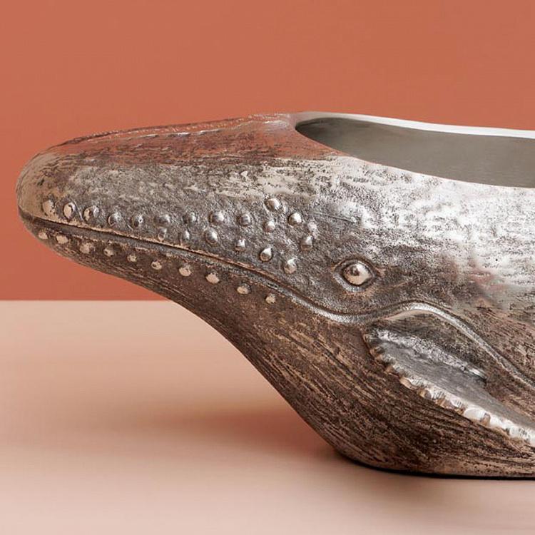 Ведро для льда Кит серебряного цвета Whale Ice Bucket Silver