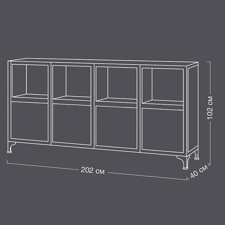 Комод Revol Long 4 Doors Sideboard - ракурс 13