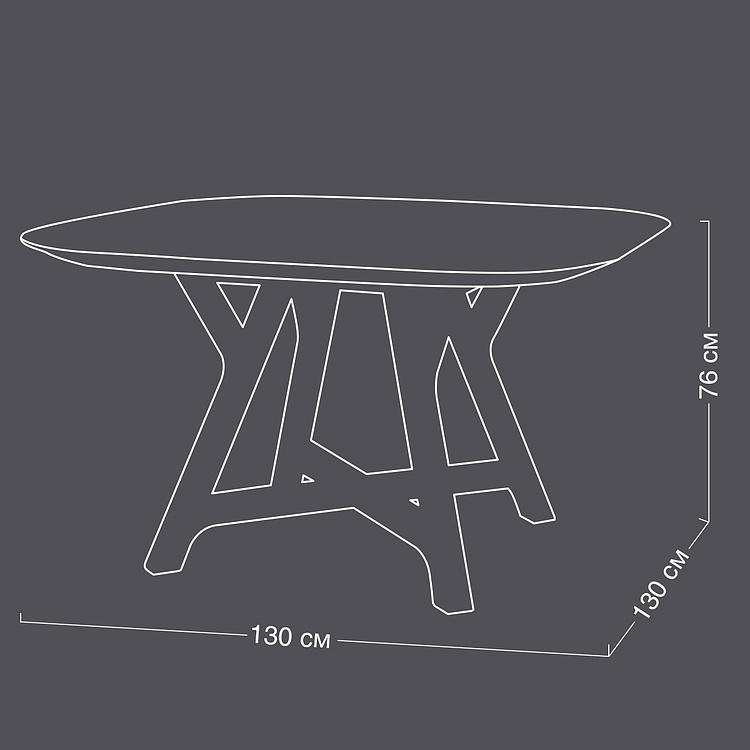 Обеденный стол F306 Stoneleaf Square Dining Table мрамор Brown Polished Marble - ракурс 15