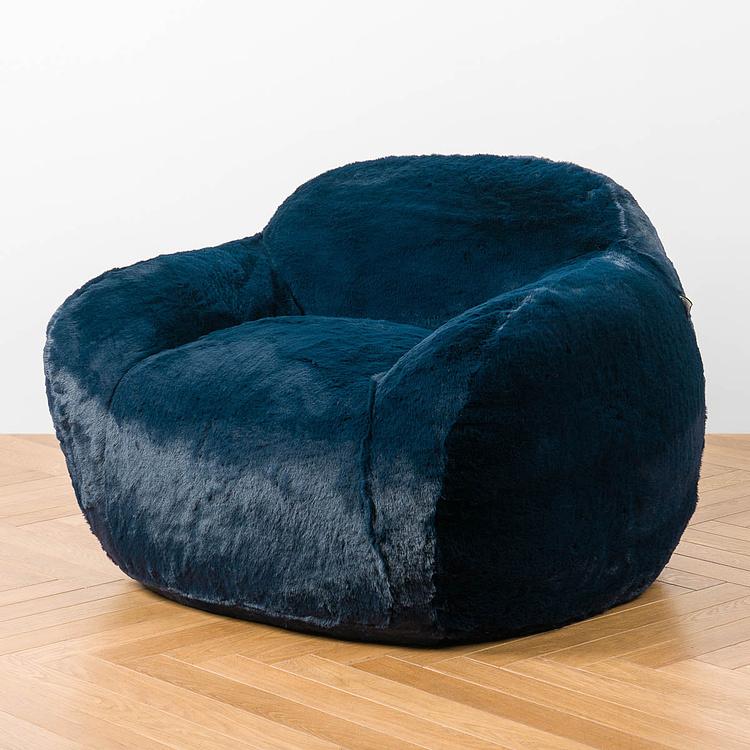 Кресло Snug Chair искусственный мех Big Bear Blue