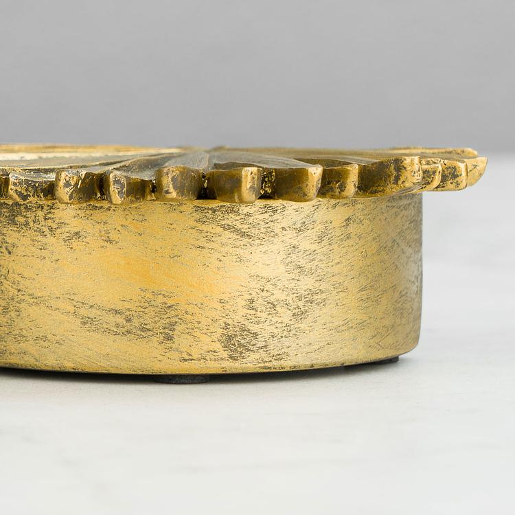 Шкатулка Пальмовый лист Tropical Leaf Box Gold