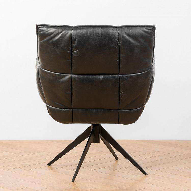 Вращающееся кресло Центр, чёрные матовые ножки Center Swivel Armchair, Black Matt Metal RM