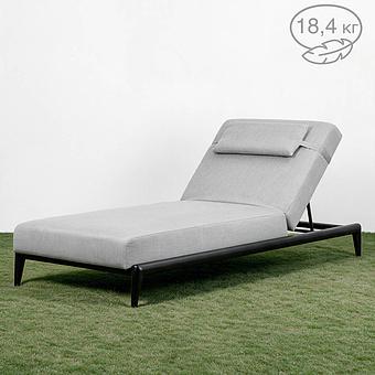 Садовый шезлонг-лежак Dune Lounger, Black акриловая ткань Anthracite Carbon
