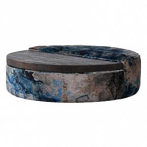 Shabby Round Coffee Table, Blackend GERT