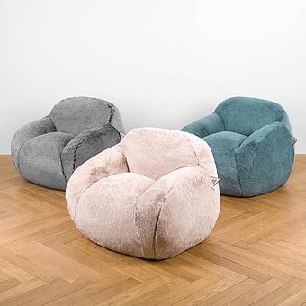 Кресло Baby Snug Chair искусственный мех Big Bear Pink - ракурс 9