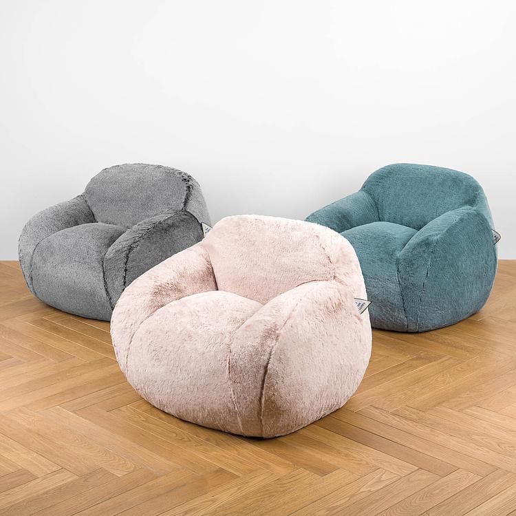 Кресло Baby Snug Chair искусственный мех Grizzly Grey - ракурс 9