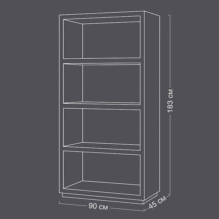 Стеллаж Stratford Bookcase шпон дуба Honey Oak - ракурс 12