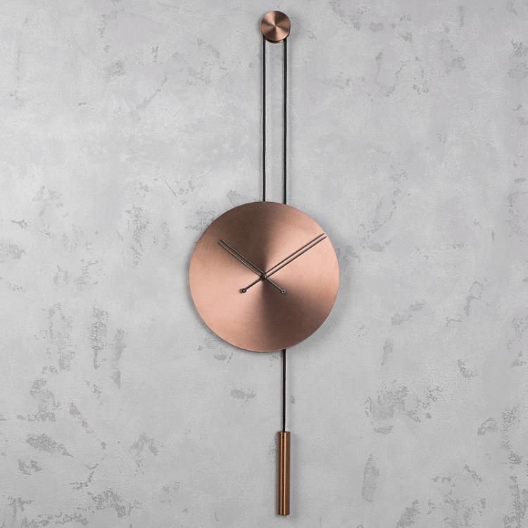 Настенные часы с циферблатом цвета розовое золото Безмятежность, M Serenity Clock Medium, Rose Gold