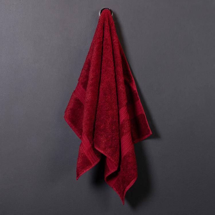 Бордовое махровое полотенце для рук и лица Лондон 50x90 см London Towel Red Wine 50x90 cm