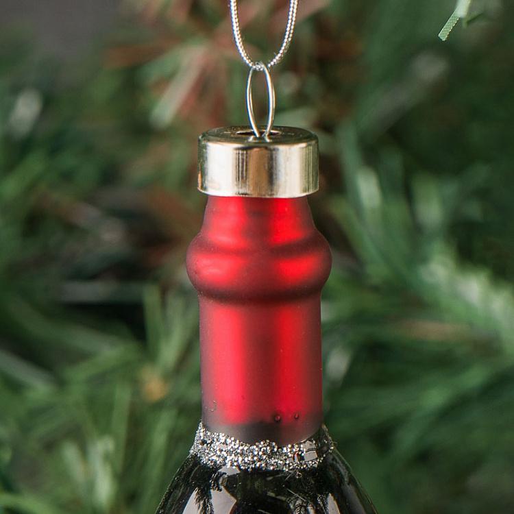 Набор из двух ёлочных игрушек Красное вино Set Of 2 Glass Hangers Red Wine 13,5 cm