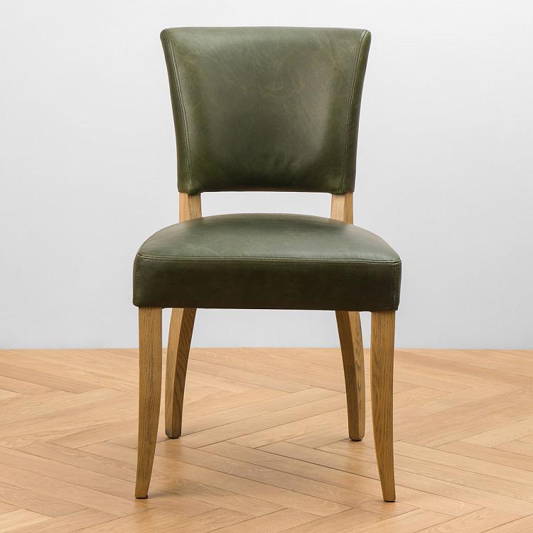 Стул Мами с заклёпками, светлые ножки Mami Dining Chair With Studs, Oak Brown