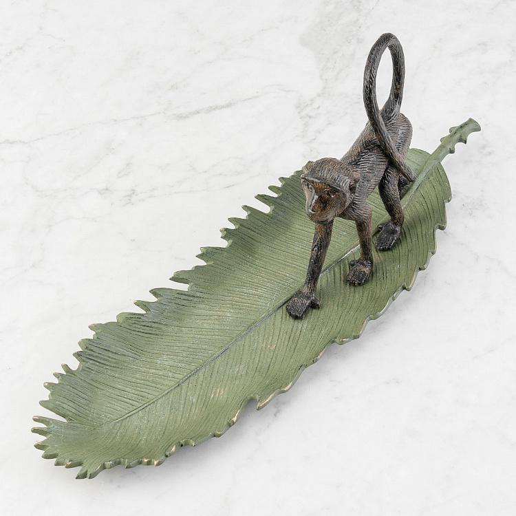 Подставка для мелочей Обезьянка на листке Monkey Walking On Leaf Tray