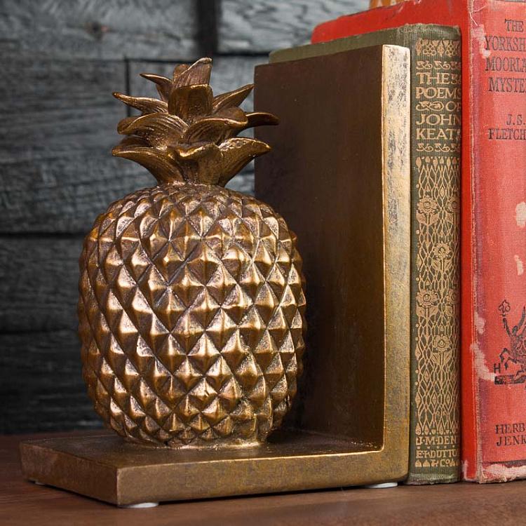 Набор из 2-х держателей для книг Ананасы Bookend Golden Pineapples