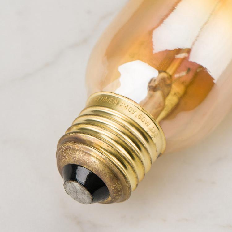 Лампа накаливания Эдисон Трубка Винт E27 60 Вт, золотая колба Edison Tube Gold Screw E27 60W