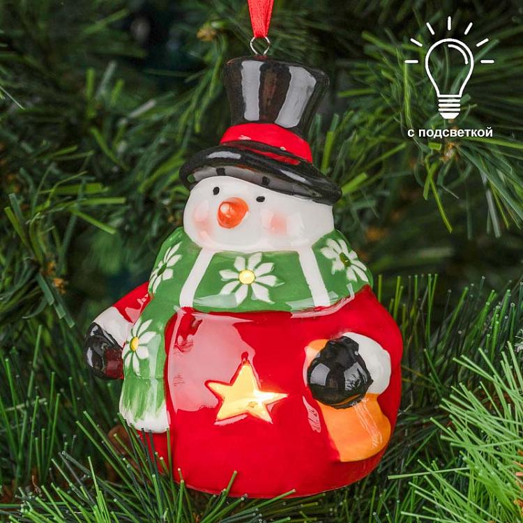 Christmas Snowman With Lights 11 cm