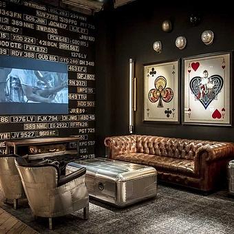 Картина-принт Cards Aces Clubs дуб Black Oak