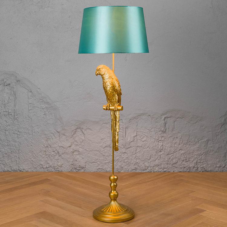 Торшер с бирюзовым абажуром Попугай Тэмми Floor Lamp Parrot Tammy With Turquoise Shade