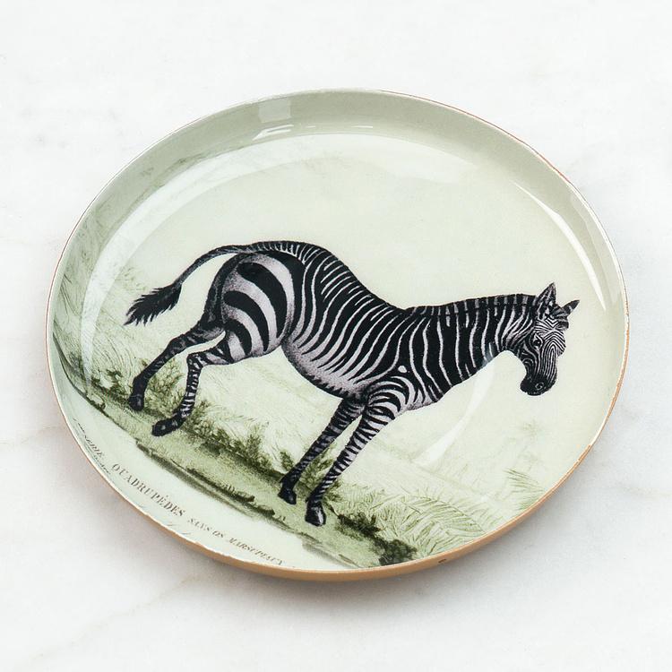 Поднос Safari Zebra Round Tray
