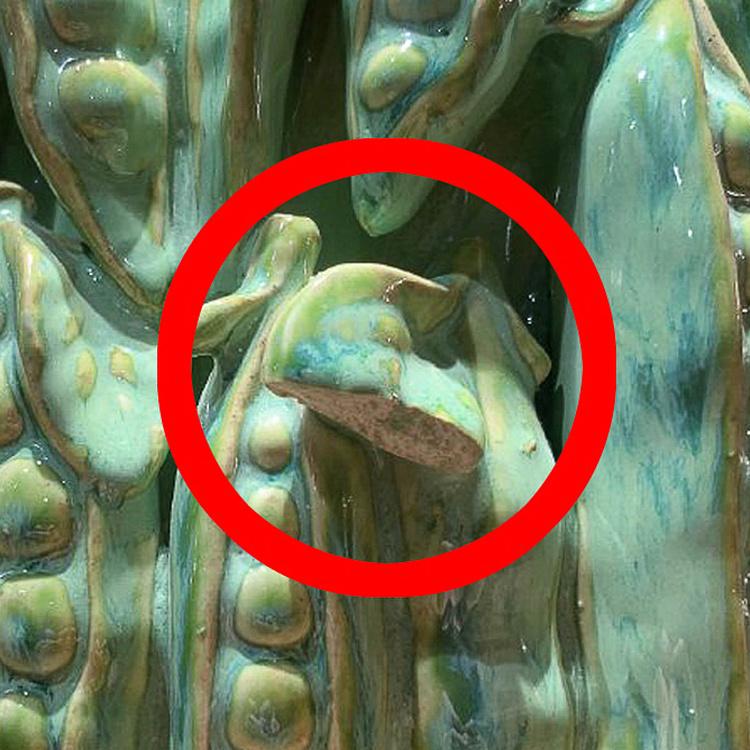 Зелёная узкая ваза Стручки гороха дисконт Peapod Green Vase Thin discount