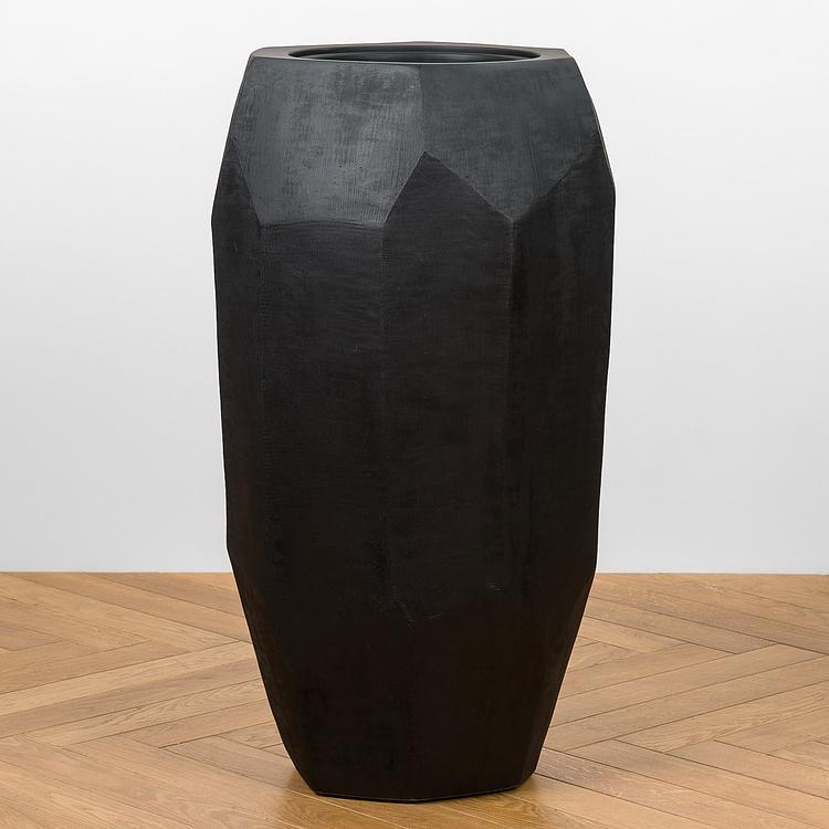 Кашпо Effectory Anthra Polyhedron Tall Pot Anthracite Large