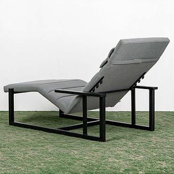 Садовый шезлонг-лежак Roxy Lounger, Black акриловая ткань Flanelle - ракурс 5