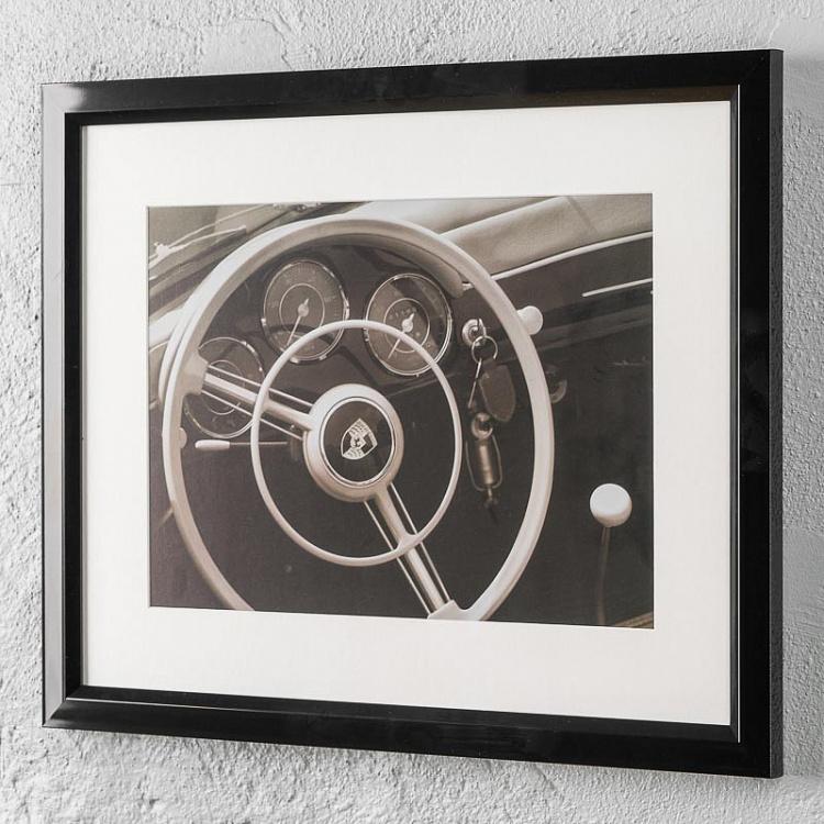 Фото-принт в чёрной раме Порше Porsche, Studio Frame