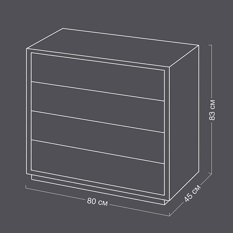 Комод Stratford Chest 4 Drawers шпон дуба Honey Oak - ракурс 8