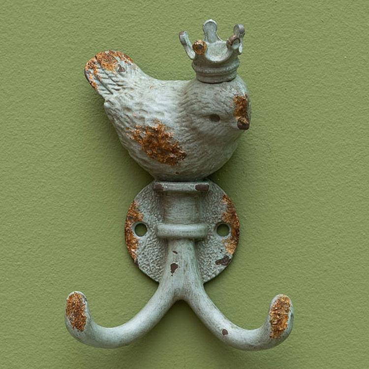 Двухрожковый крючок Королевская птица Crowned Bird Double Hook