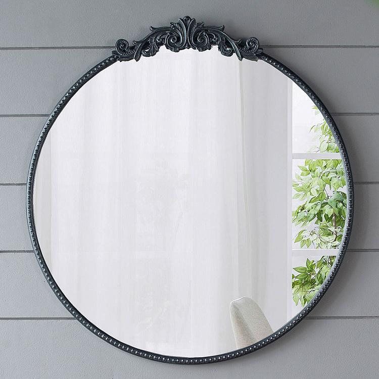 Dia Round Mirror Black