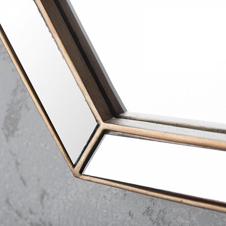 Шестиугольное зеркало с зеркальной рамой Hexagonal Mirror With Mirror Frame