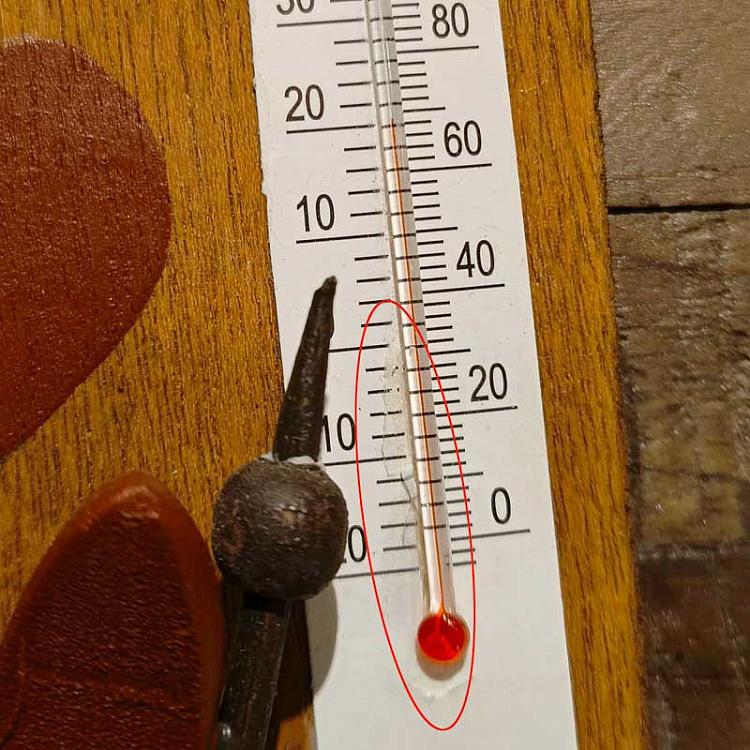 Настенный деревянный термометр с лыжами и снежинками дисконт8 Wooden Thermometer With Ski And Snowflakes 24 cm discount8