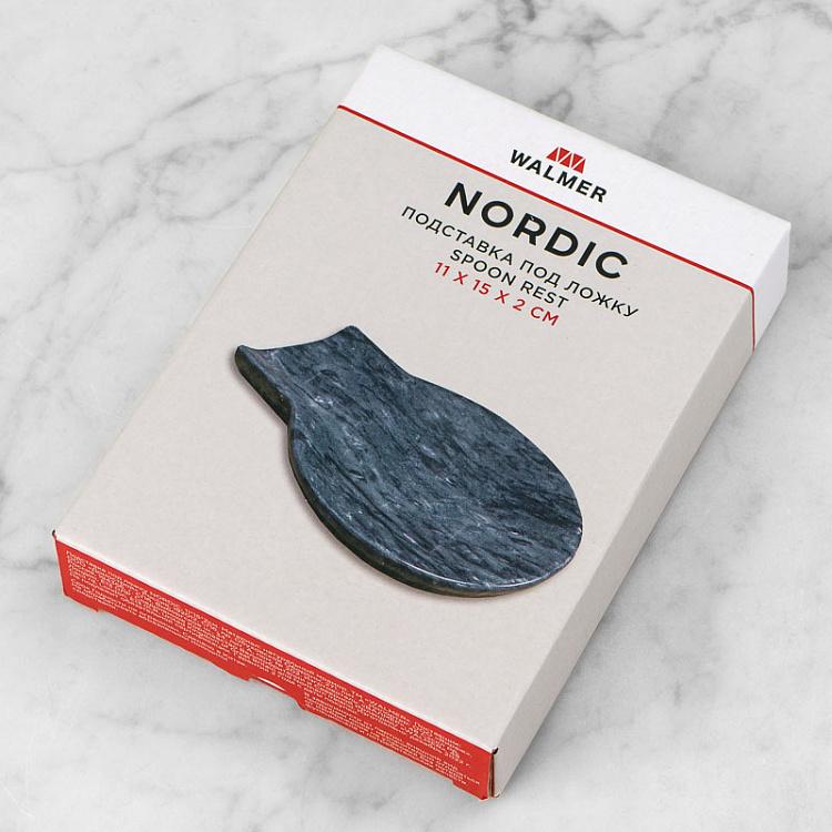 Чёрная мраморная подставка для ложки Скандинавия Nordic Spoon Rest