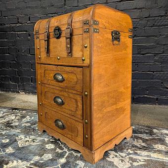 Комод-сундук Wood Chest Cabinet With Drawers Brown discount