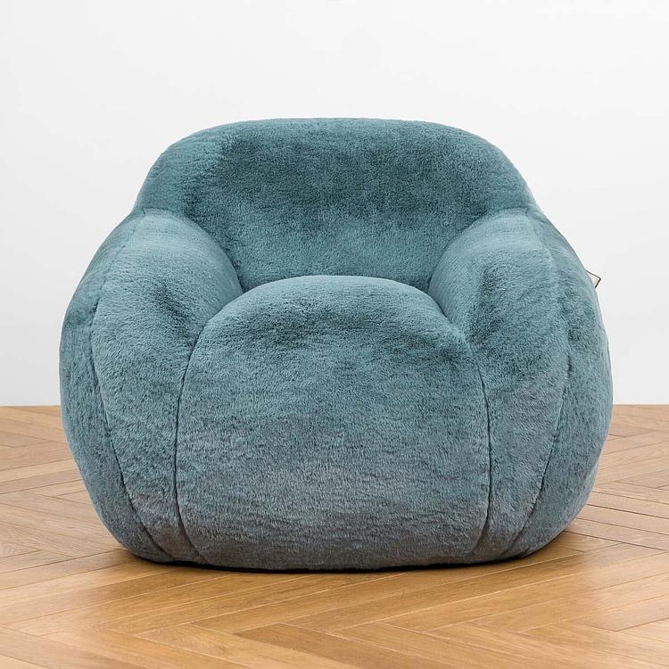 Кресло Baby Snug Chair искусственный мех Sheepfur Blue - ракурс 2