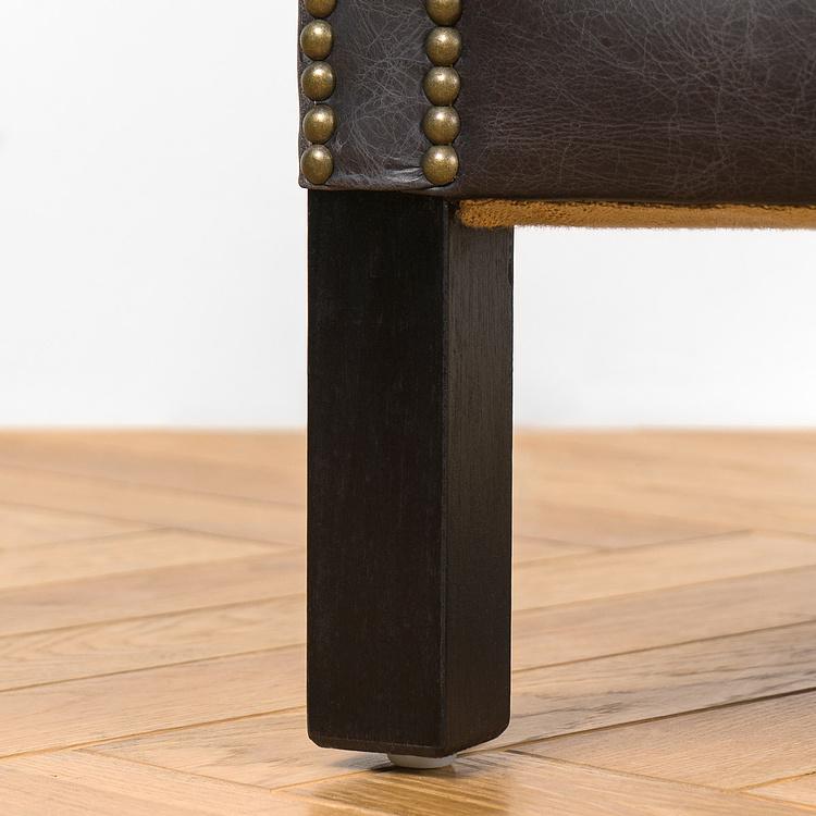 Кресло Paul Armchair With Stripes, Black Wood D натуральная кожа Antique Ebony - ракурс 10