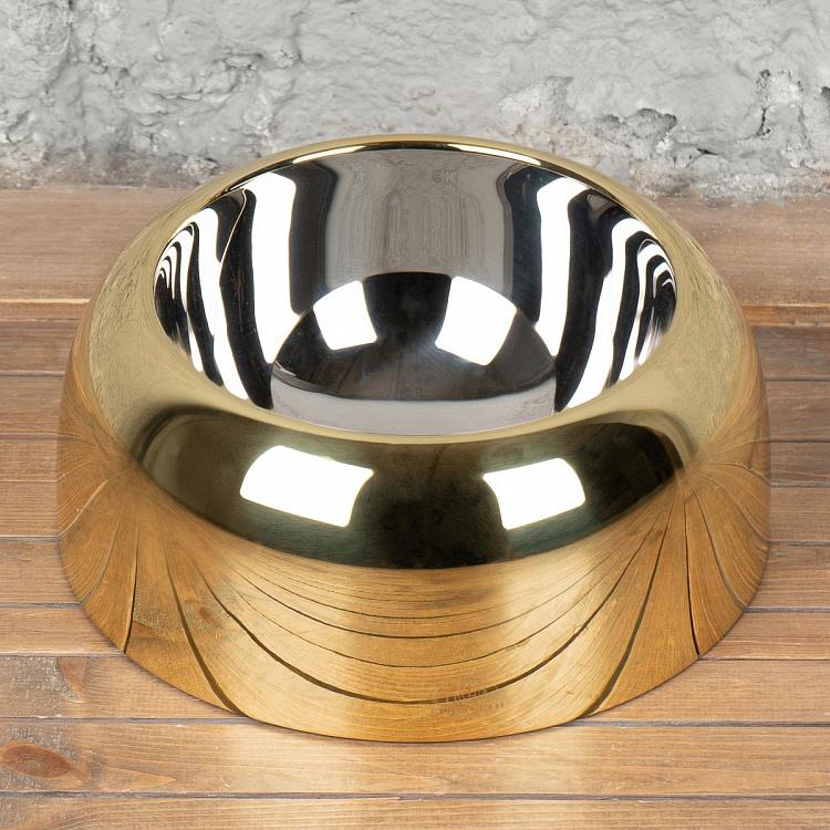 Миска для корма Капри золотого цвета, L Capri Food Bowl Gold Large