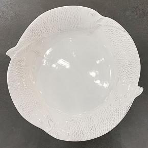 White Fish Shape Round Plate discount