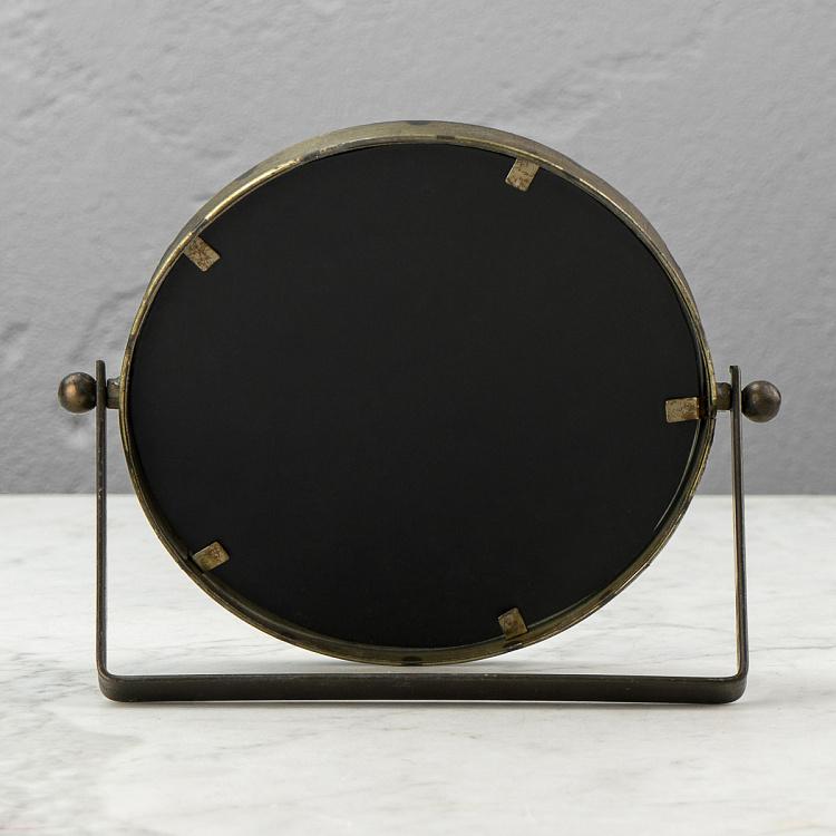 Круглое настольное зеркало из состаренного металла Aged Metal Round Mirror