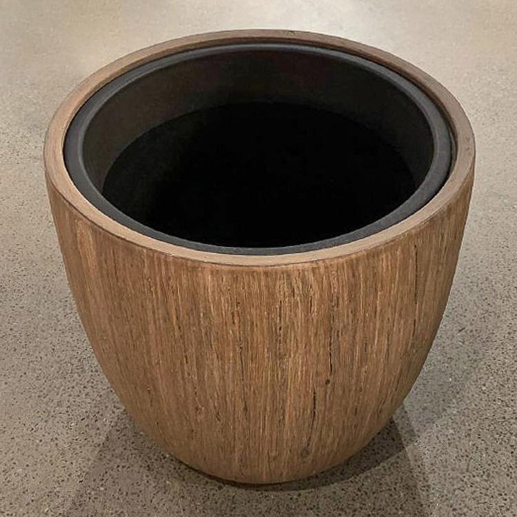 Effectory Wood Bowl Pot Light Oak Large discount