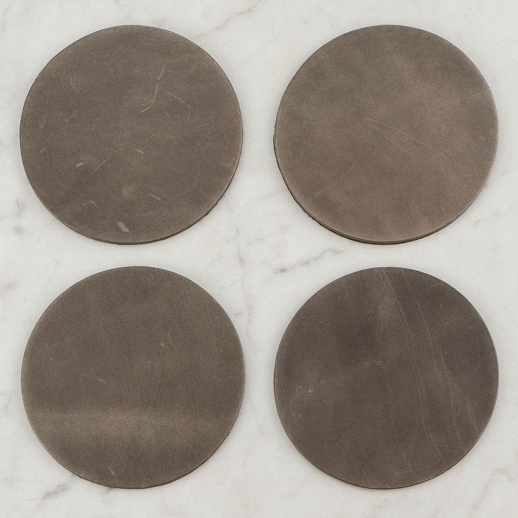 Набор из пяти круглых подставок под стаканы и чайник Смоки Set Of 5 Round Coasters Smoky