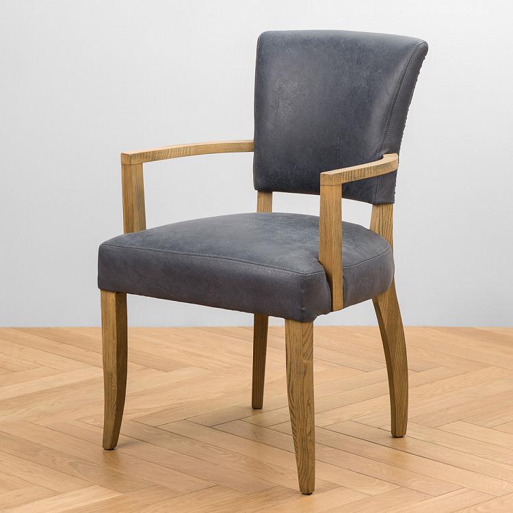 Стул Мами с подлокотниками, светлые ножки Mami Dining Chair With Arms, Oak Brown