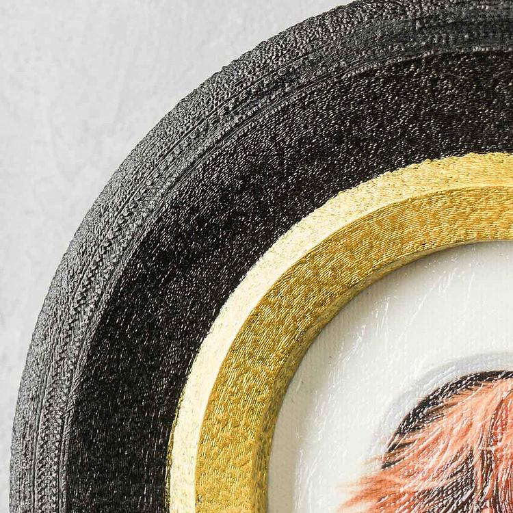 Картина в круглой раме Коричневая лошадь Brown Horse Painting In Round Frame