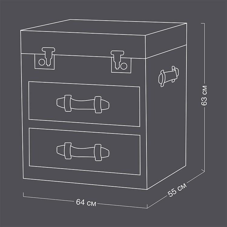 Тумба-сундук Morris Side Table A натуральная кожа Ebony Black - ракурс 18