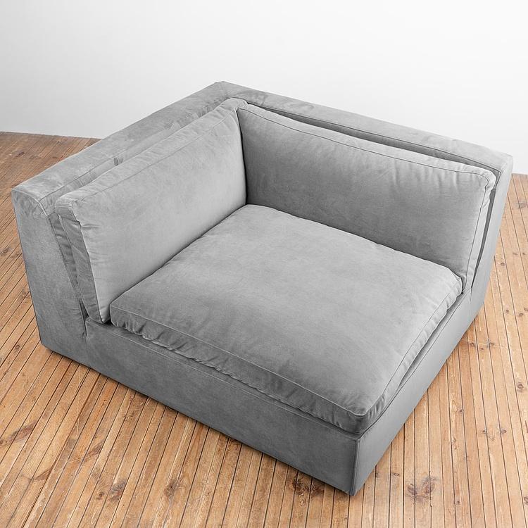 Угловой модульный бархатный диван Зенна 2, S Zenna Group Small 2 Velvet