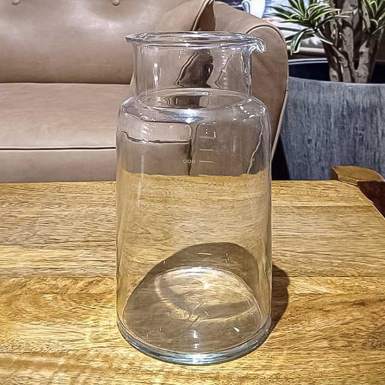Стеклянная мерная бутылка, 1250 мл Glass Bottle With Marking Untill 1250 ml