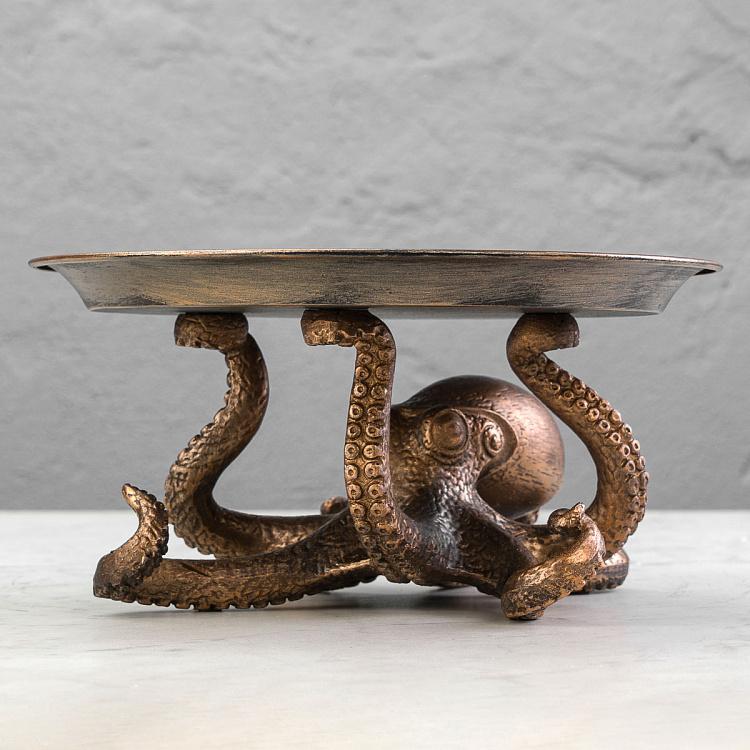 Круглый поднос-тортовница Осьминог Octopus Tray On Base