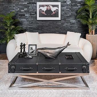 Журнальный стол Equipage Coffee Table A натуральная кожа Santosa Black - ракурс 10